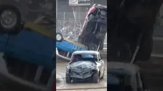 Bangers flying at the Kev Waller Reunion 2024!! #bangerracingcrashes #bangercrashes #youtube