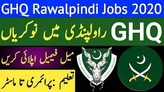 Pakistan Army GHQ Rawalpindi Jobs 2020 - Pak Army Jobs 2020 - #pakistanarmy# - Army Jobs 2020