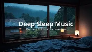 3 Hours Relaxing Sleep Music with Rain Sounds - Peaceful Music in the Warm Bedroom, Stress Relief
