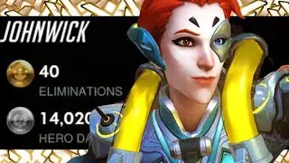 IDDQD PRO MOIRA GAMEPLAY! 40 ELIMS! [ OVERWATCH SEASON 17 TOP 500 ]