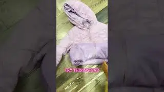 How to fold a fluffy puffer jacket