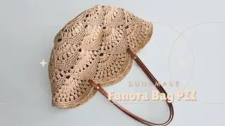 (Eng sub)Crochet Fanora Bag | Hướng dẫn m&oacute;c t&uacute;i Phiến V&acirc;n từ sợi cọ | Hướng dẫn m&oacute;c t&uacute;i kho&aacute;c vai P2
