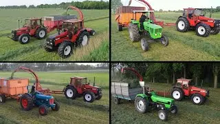 Trailed grass silage with oldtimers | Valmet 905 | Historisch gras hakselen | Van Bommel