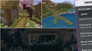 Minecraft Bedrock Ancient City, Cherry Grove And Plains Village Seed