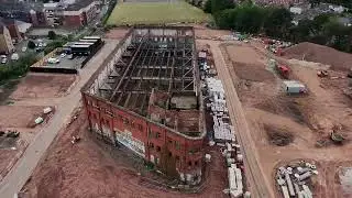 Flying DJI neo drone. Location Friar gate yard, Derby