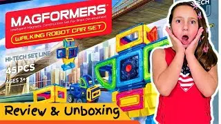 Magformers Walking Robot Car Set (45 Pieces) | Magformers Unboxing & Review