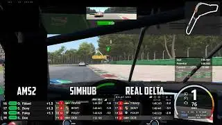 Real Delta Time in AMS2 - Preview of Aces Multiclass Simhub Overlay v1.2