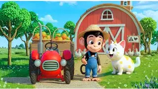 Monkey&rsquo;s Smart First Aid Saves Cat After Farm Crash | Farm Work Animated