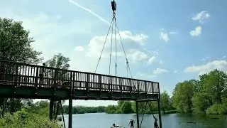 Neue Br&uuml;cke an der Seglergastst&auml;tte am Bugasee
