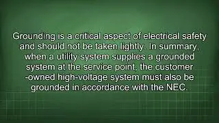High Voltage Grounding Requirements Explained Simply