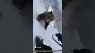 Getting attacked by a bear #ai #bear #attack #climbing #climber #mountains #mountain #mountainlife