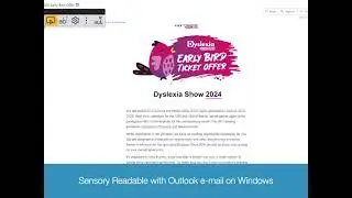 Sensory Readable speaking Outlook e-mail.