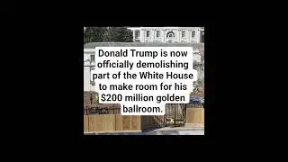&ldquo;White House Demolition Begins for Trump&rsquo;s $250M Ballroom&rdquo;