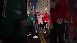 EAGLES & PHILLIES FANS CLASH IN INSANE BRAWL 😱