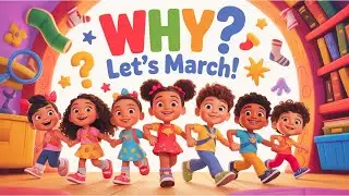 Wonder March 🤔🎶 Ask Why, Move & Discover! | Curious Kids Learning Song