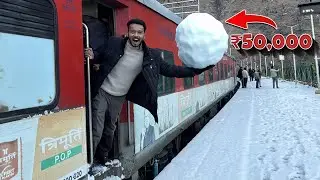 I Brought Kashmir Snow to Delhi by Train! ( ₹50,000 Challenge )