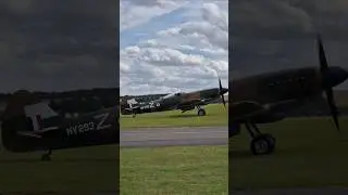 Supermarine Spitfire Mk XIV taxiing at Duxford Battle Of Britain Saturday 2025
