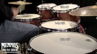 Used Yamaha PHX Phoenix Drum Set 22/10/12/14/16 - Textured Amber Sunburst