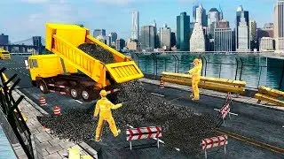 Heavy Duty Offroad River Bridge - 3D Construction Simulator - Android GamePlay