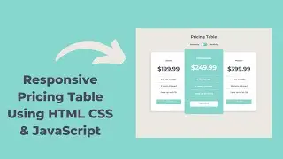 How To Make Pricing Table in Html | Responsive Pricing Table