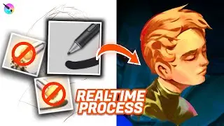 This brush can Make Stylized Portrait EASILY! (Realtime Process)
