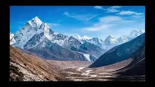 Dynamic music. Winter mountains, natural views.