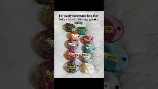 🔥 Handmade Bag Tag with Resin Art | Custom Logo Tag for Brands 👜✨ #resinart #shorts #art #viral #diy