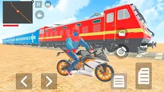 Huge Open City Spider Ropehero Driving Train Sports Motorbike Car Simulator - Android Gameplay.