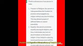 ||Secularism: Positive and Negative Dimensions||political science Hon's||Semester 2||core4||Notes