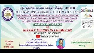 FDP & STTP on Building Impact full career in Chemistry by Dr.Kannan