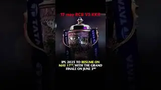 IPL resume on 17th may #cricketlover #cricket #ipl #rcbians