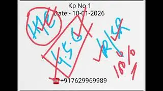 Kp No 1 👉 10-01-2026 👉(09-01-26 :- 62x39) FR/SR Terget FC Results.House Ending And Hit Gouti Terget.