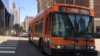 A Few Rush Hour Buses in Various Locations in Downtown Los Angeles
