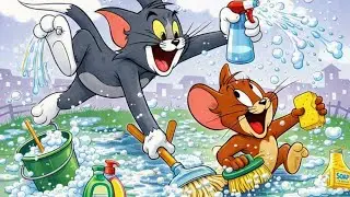 Tom & Jerry Cleaning Fight 💥 | Funniest Cartoon Moment|crazy Tom and Jerry 