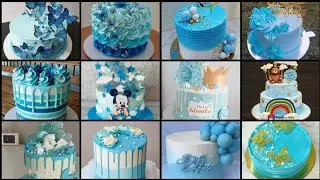 Latest Sky Blue Cake Design || Sky Blue Cake Decorating ideas  | Best Sky Blue Cake Decoration