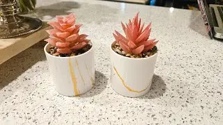 Pink Potted Artificial Succulent Plants for Office Decor