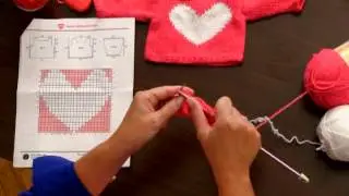 Learn to Knit the Love My Doll Sweater Using Shimmer Yarn by Red Heart