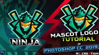 How to make Professional Mascot Logo Like Mortal and Dynamo😃😃😃 in Photoshop CC 2019 PC🔥🔥🔥