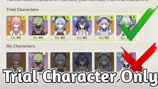 IT but trial character only in visionary mode | full gameplay walktrough no cut | Genshin Impact