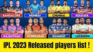 IPL 2023-Released Players list | IPL 2023 Retention | Big Players released