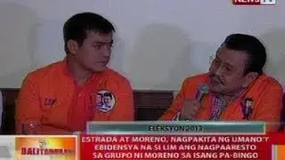 BT: Estrada at Moreno, nagpakita ng ebidensya na si Lim ang nagpaaresto sa ni Moreno sa pa-bingo