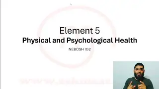 #NEBOSH IG 2-Element 5-Physical and Psychological health #safety #hse #workplacesafety #askmaaz #ehs