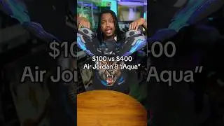 $100 vs $400 Air Jordan 8 &ldquo;Aqua&rdquo; 🤯 #airjordan #jordan #jordan8 #sneakers #shoes #nike #sneakerhead