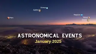 Astronomical Events  January 2025 | Mars at Opposition | 6 Planets in the Planetary Alignment