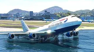 Extreme Takeoff Challenge! British Airways Boeing 747 Escapes Santos Dumont&rsquo;s Short Runway