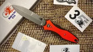 Rick Hinderer Maximus Bayonet Grind Tri-Way Battle Bronze Orange G10 CPM-20CV