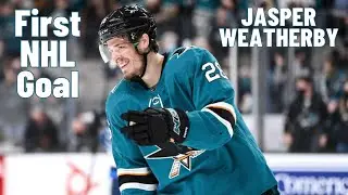 Jasper Weatherby #26 (San Jose Sharks) first NHL goal Oct 16, 2021