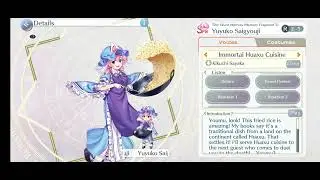 Touhou Lost Word Yuyuko (R2.-5) Voicelines (Immortal Huaxu Cuisine)
