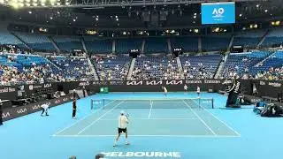 Jannik Sinner and Flavio Cobolli Court Level Practice | Australian Open 2026