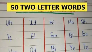 50 Two Letter Words | 2 Letter Words